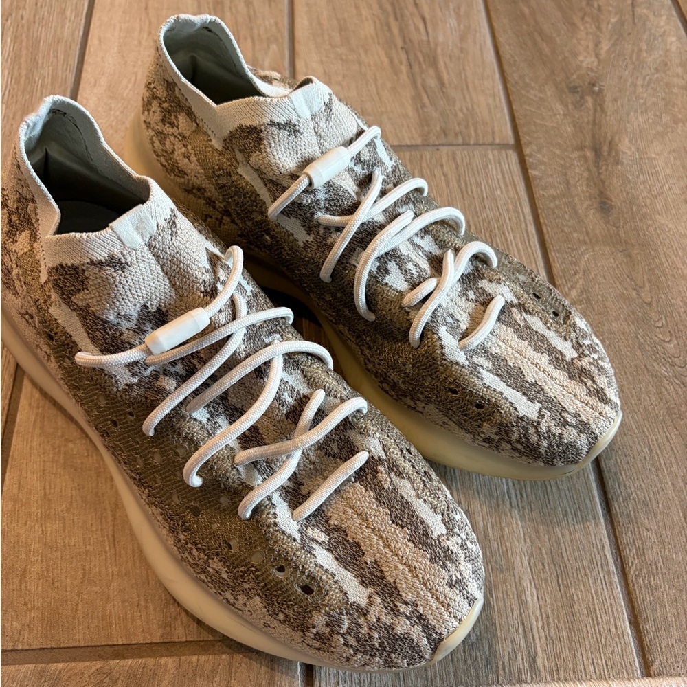 Yeezy Boost 380 Pyrite sneakers, featuring a neutral Primeknit upper mens 12